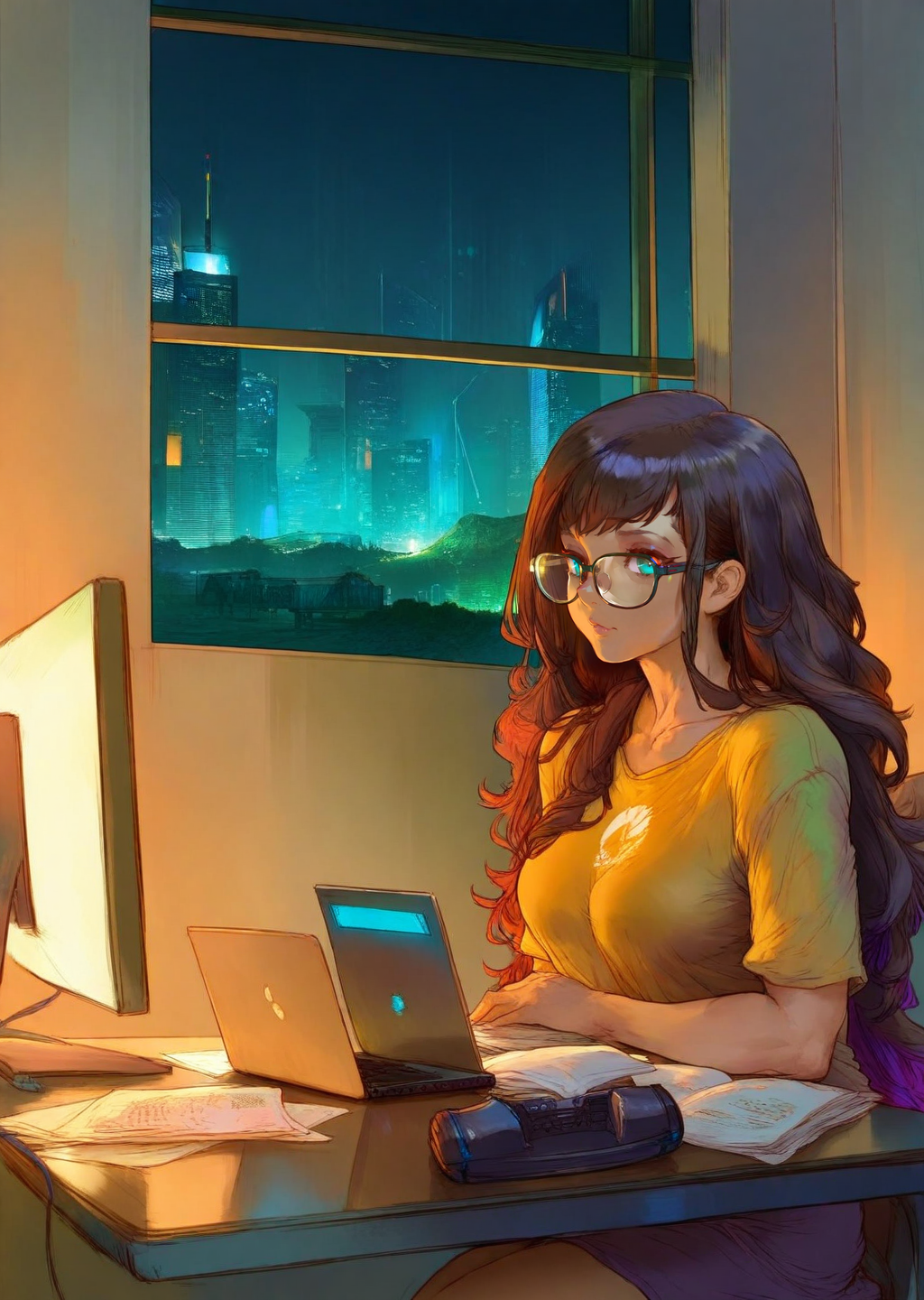 00988-3881658884-by cutesexyrobutts_by ask _Portrait of a young asian woman working on her computer late at night, (warm interior lighting_1.2),.png